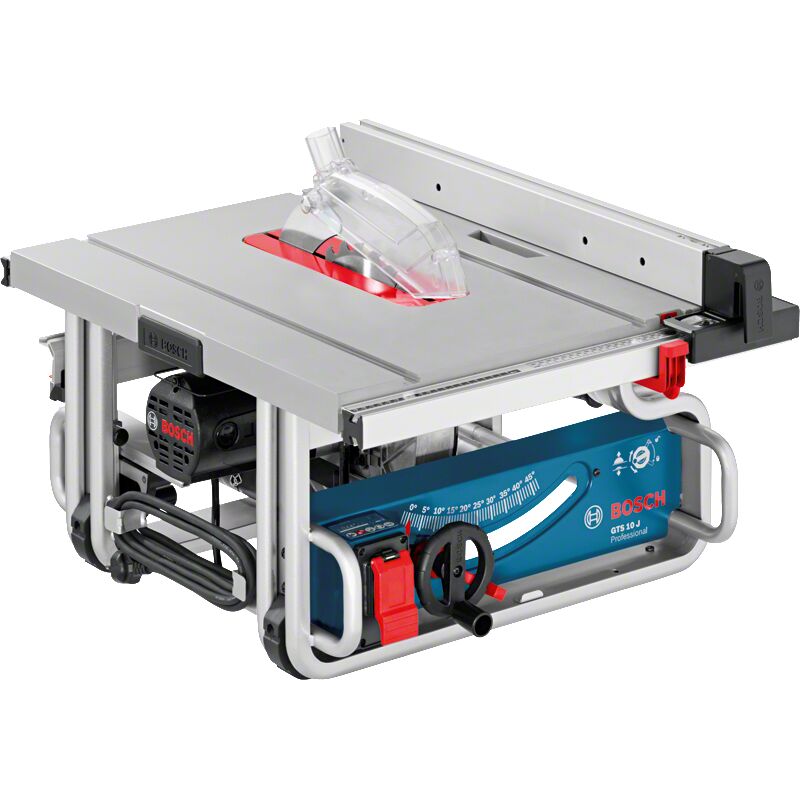 Bosch Professional Scie circulaire de table GTS 10 J Ø de la lame de la scie : 254 mm 1 avec butée angulaire butée parallèle adaptateur d’aspiration lame de scie poussoir de sécurité