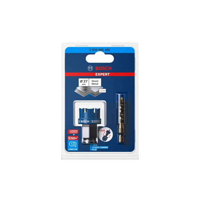 Bosch - Scie trépan carbure de précision Expert Métal Ø27 mm - 2608900495