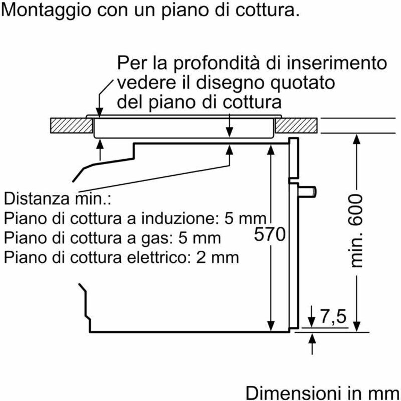 Bosch Serie 2 Forno da Incasso 60x60 cm Nero HBA571BB4