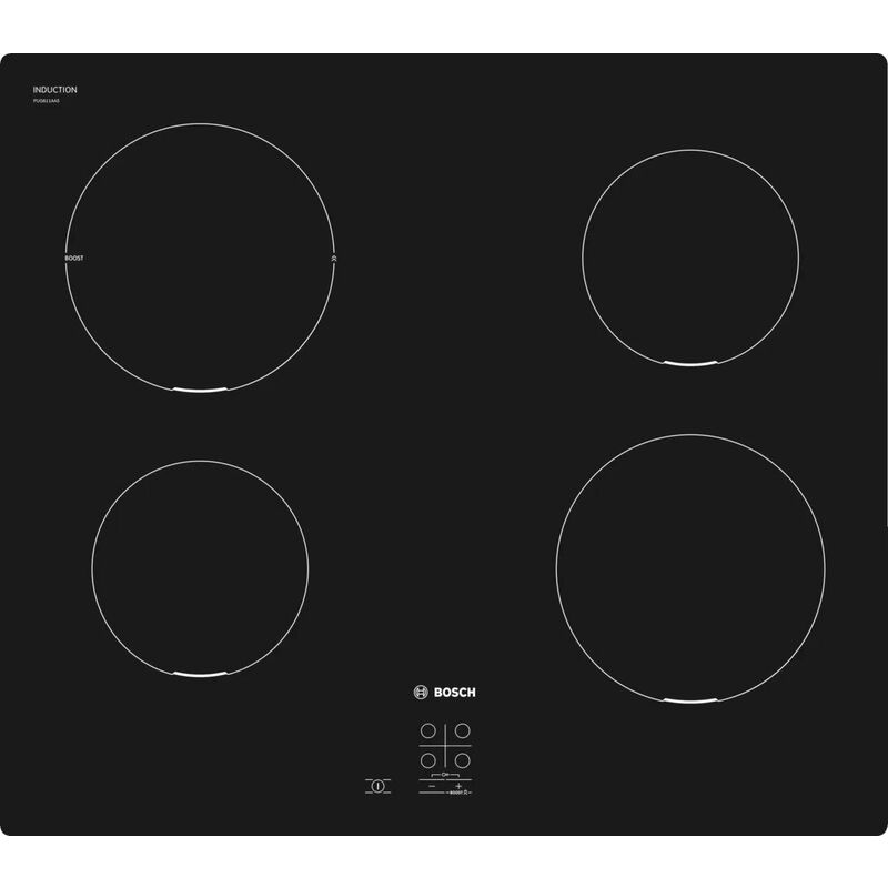 Bosch - Serie 2 PUG611AA5E hobs Negro Encimera 60 cm Con placa de inducción 4 zona(s)