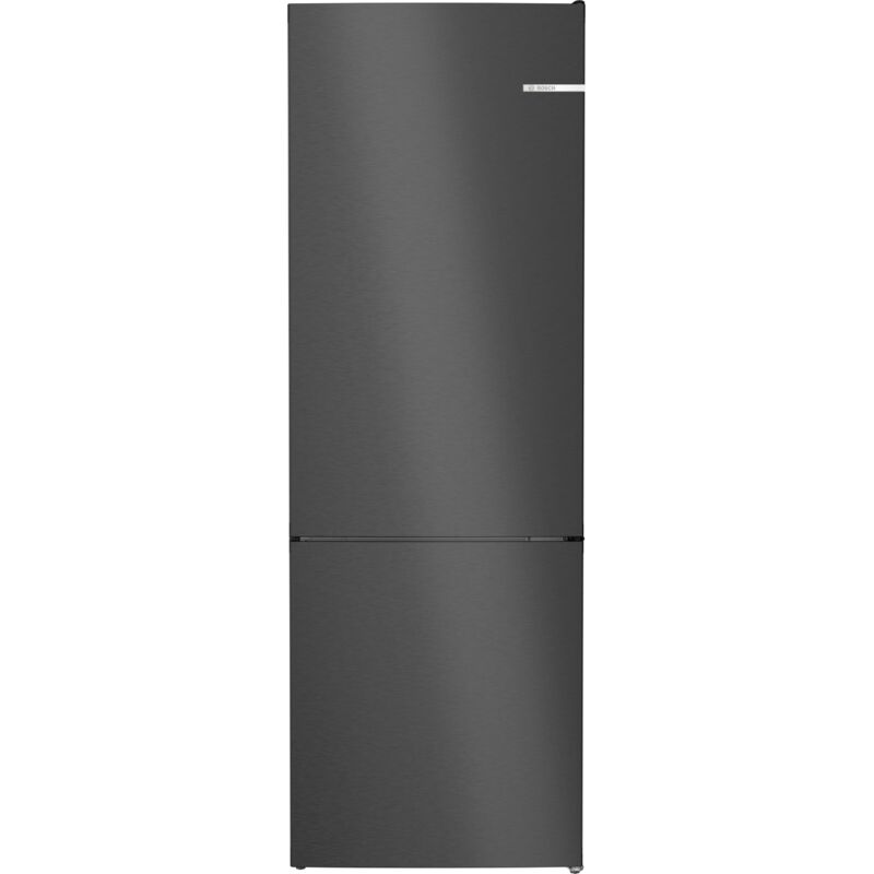 Bosch - Serie 4, Combinazione frigorifero-congelatore a libera installazione con scomparto congelatore inferiore, 203 x 70 cm, Acciaio nero