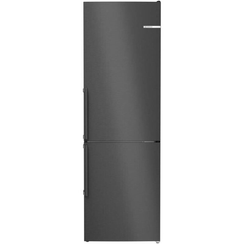 Bosch - Serie 4, Combinazione frigorifero-congelatore a libera installazione con vano congelatore inferiore, 186 x 60 cm, acciaio inox nero, KGN36VXCT