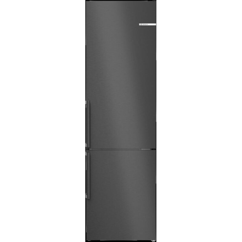 Bosch - Serie 4, Combinazione frigorifero-congelatore a libera installazione con vano congelatore inferiore, 203 x 60 cm, acciaio inox nero, KGN39VXCT