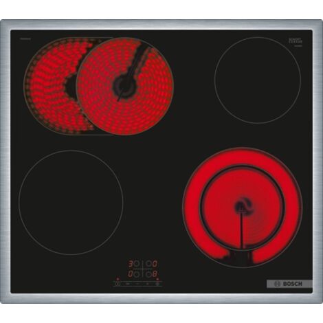 Bosch Serie 4, Elektro-Kochfeld, 60 cm, Schwarz, Mit Rahmen aufliegend, PKN645BA2E