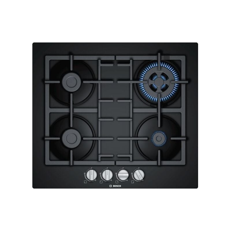 Bosch - Serie 4 PNH6B6B90 Kochfeld Schwarz Integriert 60 cm Gas 4 Zone(n)