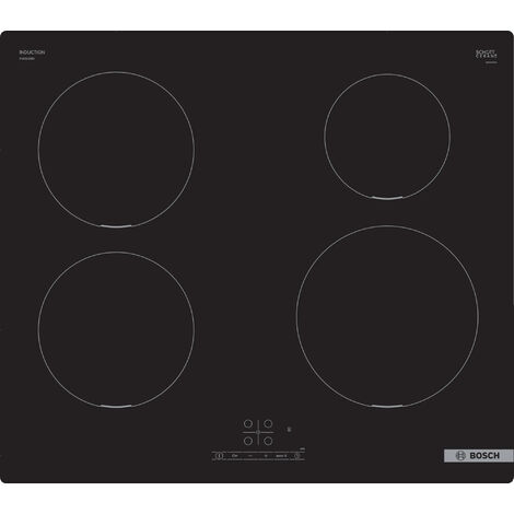 Bosch Serie 4 PUE611BB5E plaque Noir Intégré (placement) 60 cm Plaque avec zone à induction 4 zone(s)