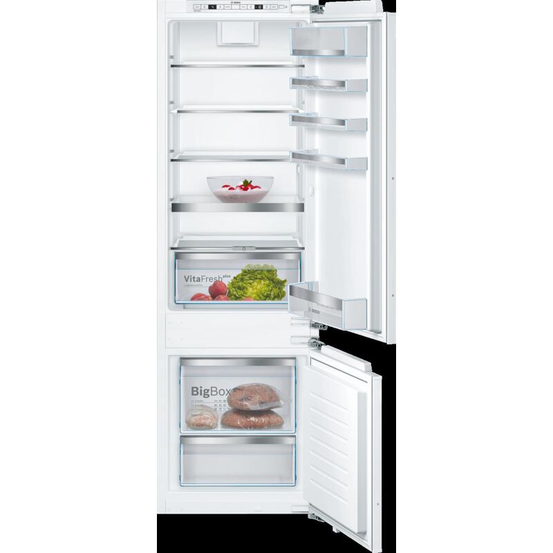 Bosch - Serie 6, combinazione frigorifero-congelatore da incasso con scomparto congelatore inferiore, 177,2 x 55,8 cm, cerniera piatta con cassetto