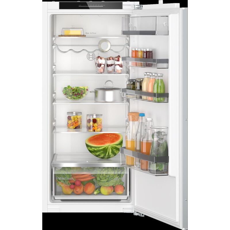 Bosch - Serie 6, frigorifero da incasso, 122,5 x 56 cm, cerniera piatta con cassetto con chiusura soft-close, KIR41ADD1