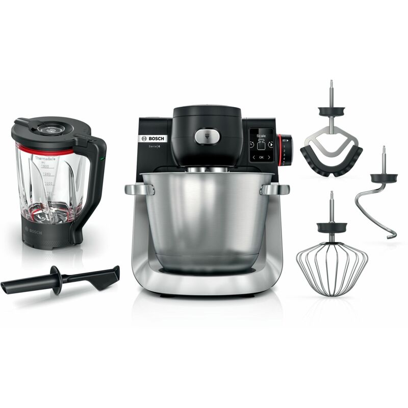 Bosch - Serie 6 MUMS6ZS17 robot da cucina de 1600 w 5,5 l Nero, Acciaio inox