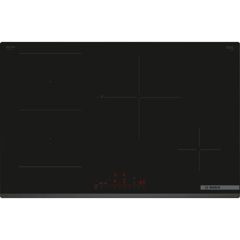 Bosch Serie 6 PVS83KHC1E. Colore del prodotto: Nero, Posizionamento dell'apparecchio: Da incasso, Dimensione della larghezza del piano cottura: 80 cm. Range di temperatura (T-T): 70 - 220 °C. Tipo ...