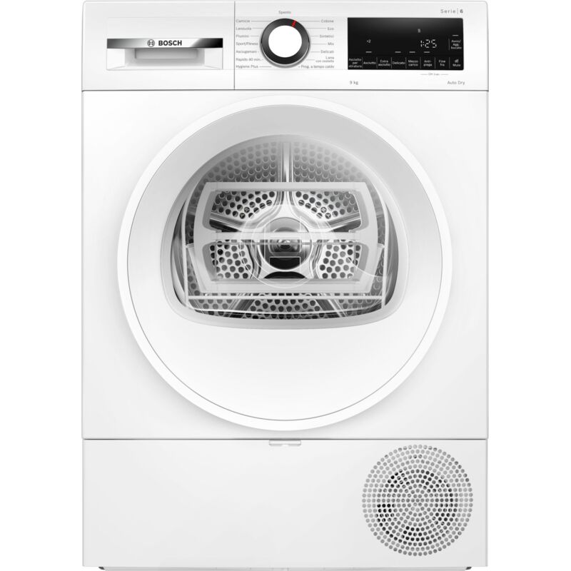 Bosch Serie 6 WQG243D6IT asciugatrice a pompa di calore, 9 kg, bianco