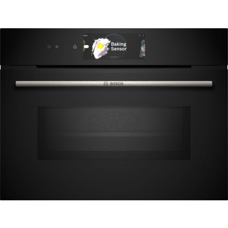 Bosch Serie 8 CMG778NB1. Dimensione del forno: Media, Tipo di forno: Forno elettrico, Capacità interna forno totale: 45 L. Posizionamento dell'apparecchio: Da incasso, Colore del prodotto: Nero, Ti...