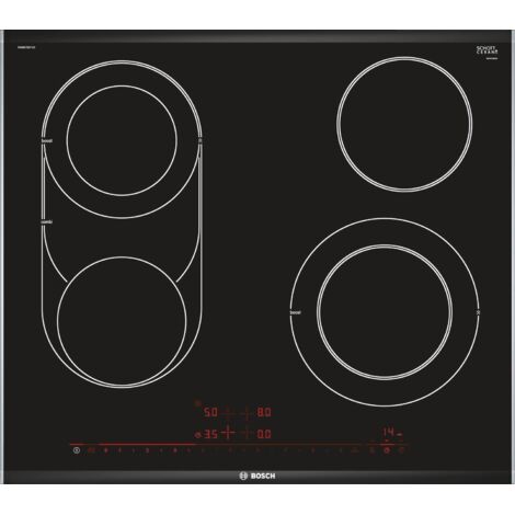Bosch Serie 8, Elektro-Kochfeld, 60 cm, Schwarz, Mit Rahmen aufliegend, PKM675DP1D