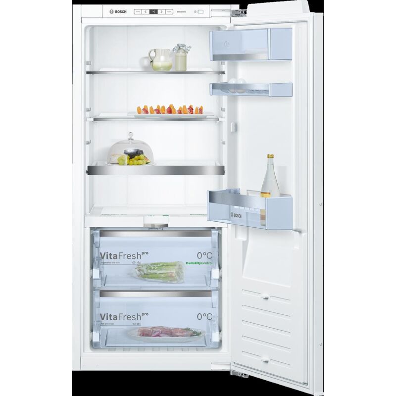 Bosch - Serie 8, frigorifero da incasso, 122,5 x 56 cm, cerniera piatta con cassetto con chiusura ammortizzata, KIF41ADD0