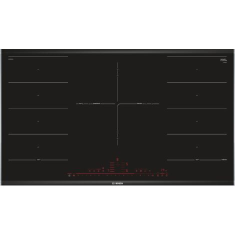Bosch Serie 8, Induktionskochfeld, 90 cm, Schwarz, Mit Rahmen aufliegend, PXV975DV1E
