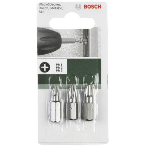 BOSCH - SET 3 BIT STANDARD POZIDRIV 1/2/3
