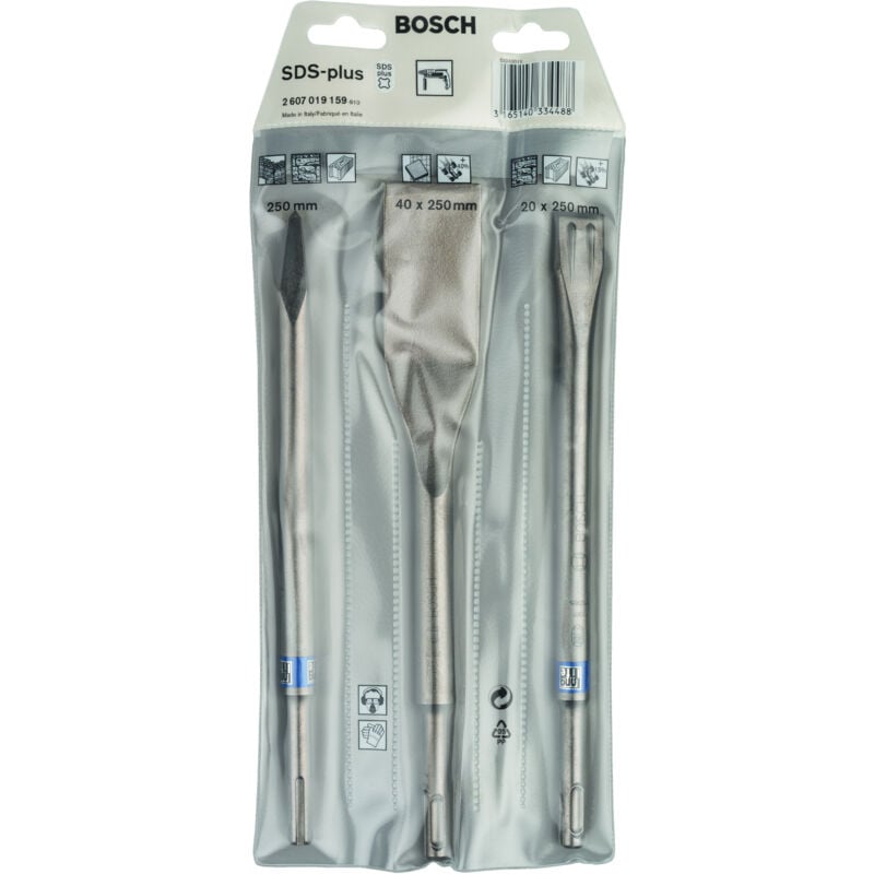 

BOSCH 2607019159 Set 3 cinceles Long Life SDS-plus: 250mm