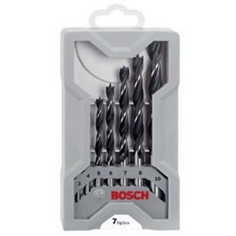 BOSCH - SET 7 PUNTE ELICOIDALI DA LEGNO3,4,5,6,7,8,10 MM