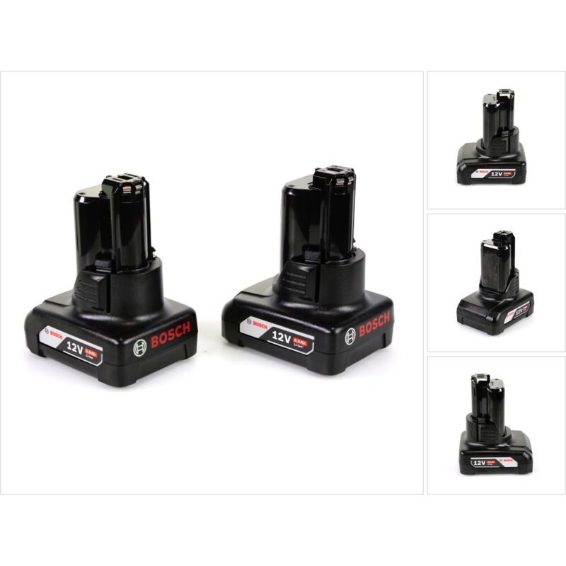 Set con 2x Batterie ad innesto al litio gba 12 v