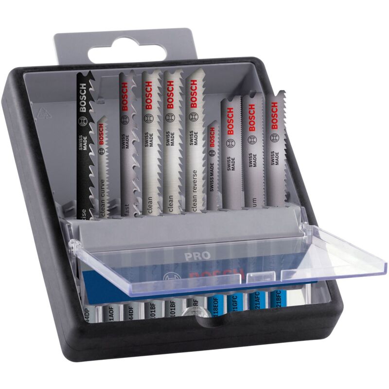 Bosch 10x Kit de lames de scie sauteuse PRO Wood and Metal 10 pièces pour Tôles en acier Bois dur Longueur 100 mm Professional Accessoire Scie sauteuse - vue 8