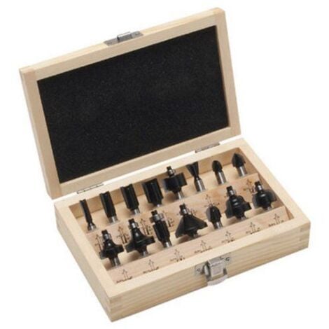 Bosch Set de 15 fraises au carbure (queue 8 mm)