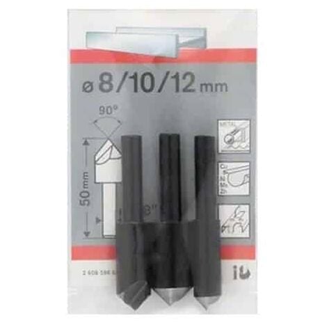 BOSCH Set de 3 fraises coniques à lamer - Réf. 2608596667