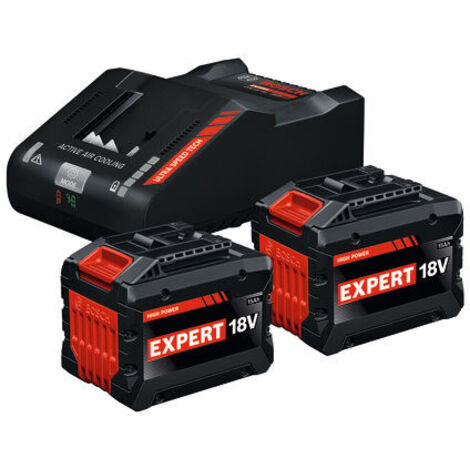 Bosch Set de démarrage Batterie/Chargeur 2x EXBA18V-150 + EXAL18V-160 C