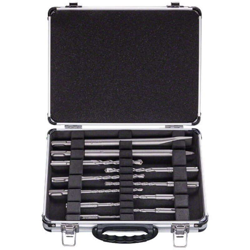 Bosch - Coffret de forets SDS-Plus (9 forets + 1 burin pointu + 1 burin plat) 2608578765