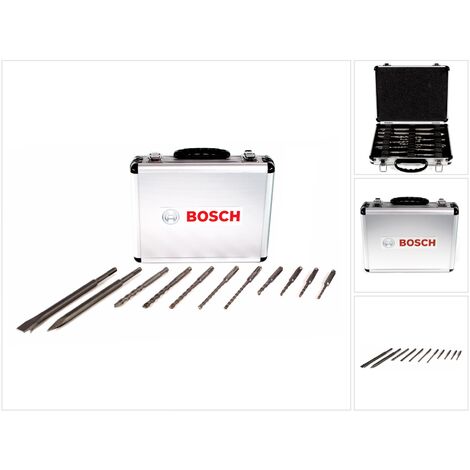 Bosch Set de forets et de burins 11 pcs. pour SDS-Plus dans une valise en aluminium ( 2608578765 )