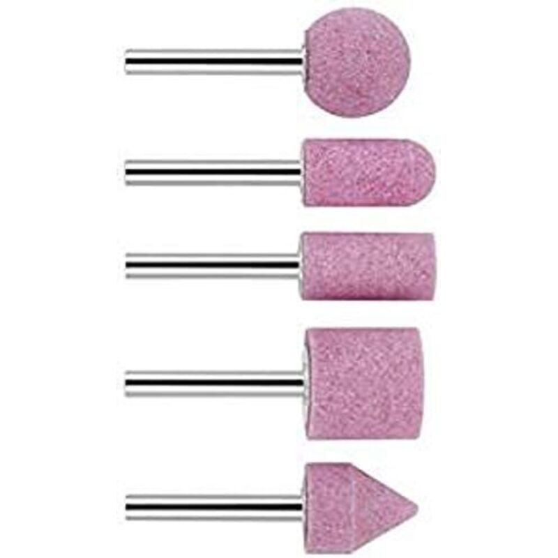 Bosch - 1 609 200 286 - Set di 5 punte per smerigliare - Aufnahmeschaft 6 mm Körnung 60 25 15 15 25 20 x 24 30 30 25 25 25 mm (confezione da 5)