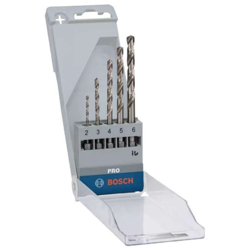 Set di punte a spirale esagonali in HSS-G PRO Metal, 5 pezzi