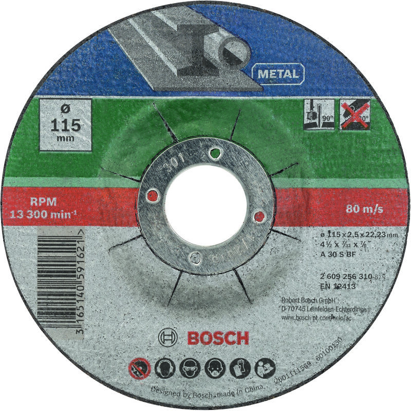 

BOSCH 2609256332 Set discos tronzar 5 piezas, acodado metal Ø 115 mm