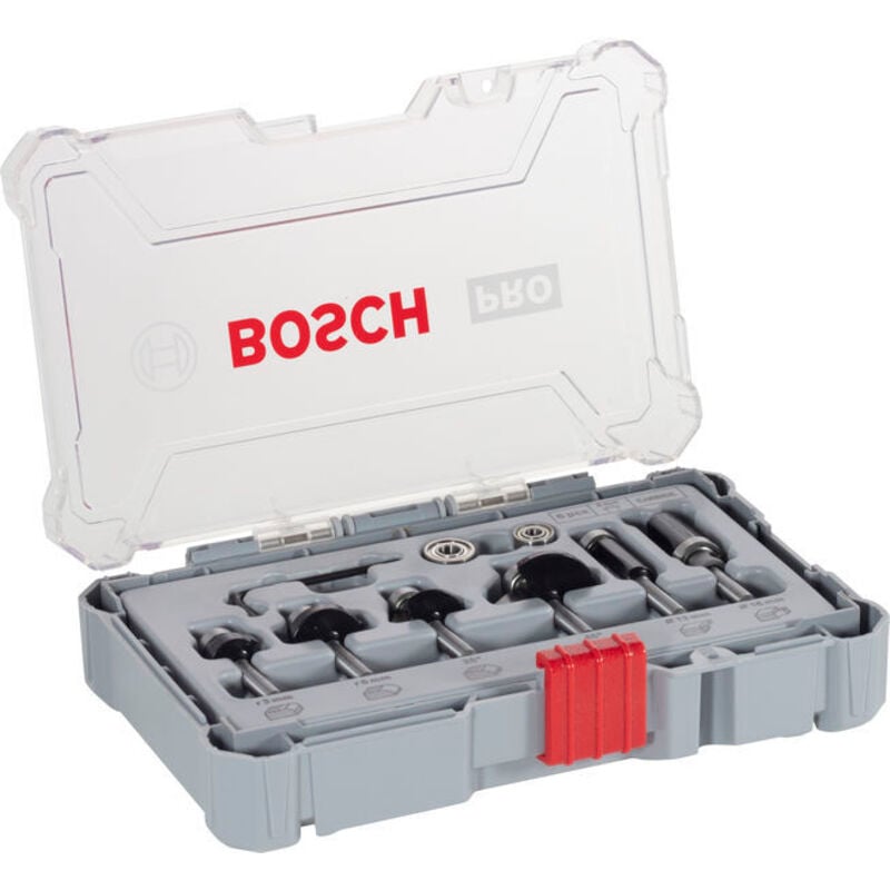Set di frese per bordi e angoli, 6 pezzi, mandrino da 6 mm