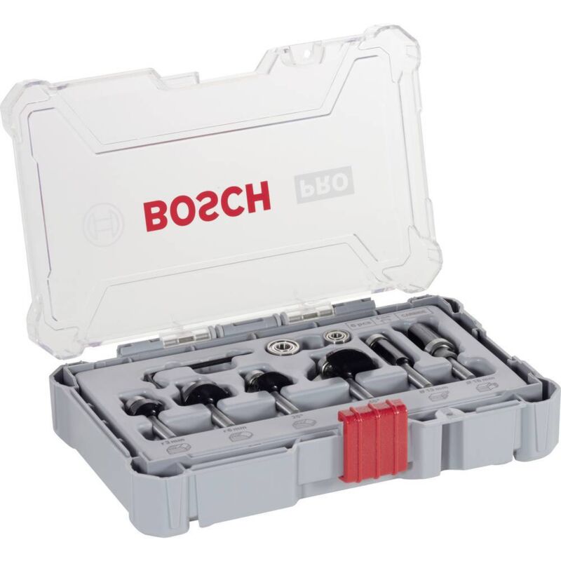 Kit fresa per bordi e bordi, manico da 6 mm, 6 pezzi Bosch Accessories 2607017468