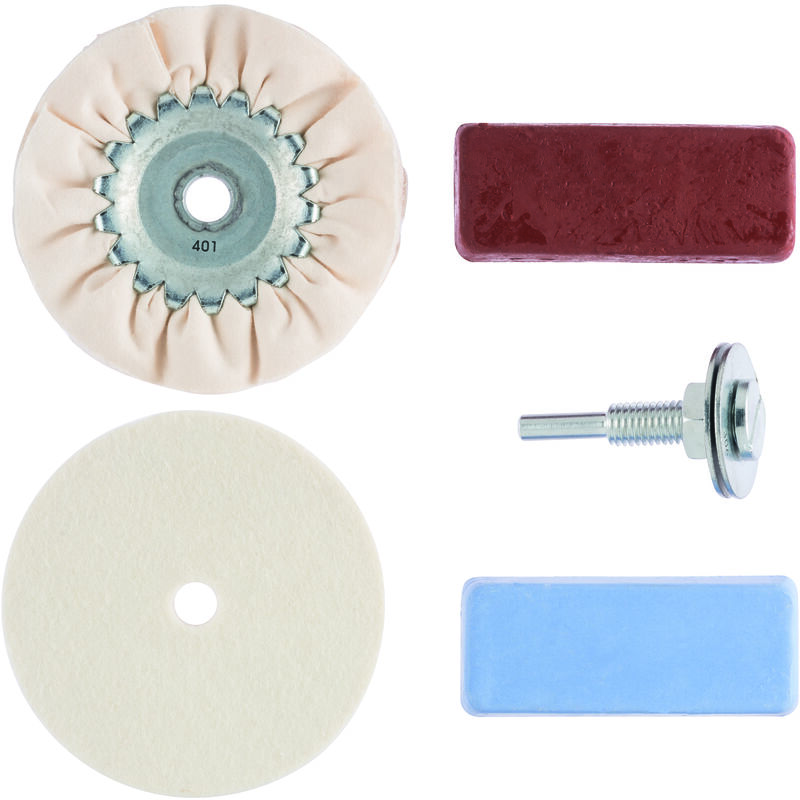 

2609256555 Set pulido (fieltro disco tejido mandril pastas pulido) - Bosch
