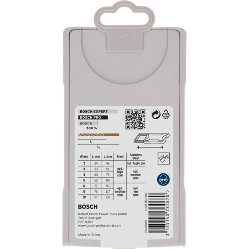 Bosch - Accessori - Set di 7 punte da trapano per metallo 2608589295