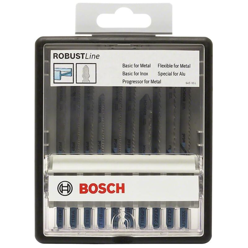 2607010541 Robust Line Set 10 Lame Seghetto, Metallo - Bosch
