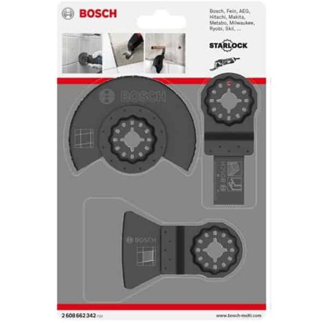 BOSCH Set Universel STARLOCK 3 lames carrelage - 2608662342