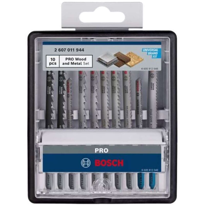 Setde 10 lame de seghetto alternativo de Pro Legno e metallo (per impiallacciatura de acciaio, legno duro, lunghezza 100 mm, accessorio