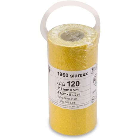 Bosch Sia Schleifpapier Serie 1960 Schleifrolle 115x5000mm / 115mm x 5mtr, Ausführung: K80