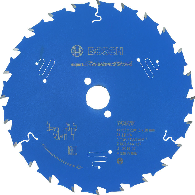 

BOSCH 2608644137 Sierra circular Expert Construct Wood 165x20x2,0, 24