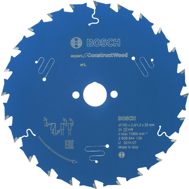 

BOSCH 2608644136 Hoja De Sierra Circular Expert ConstrucWood H 160x20-24