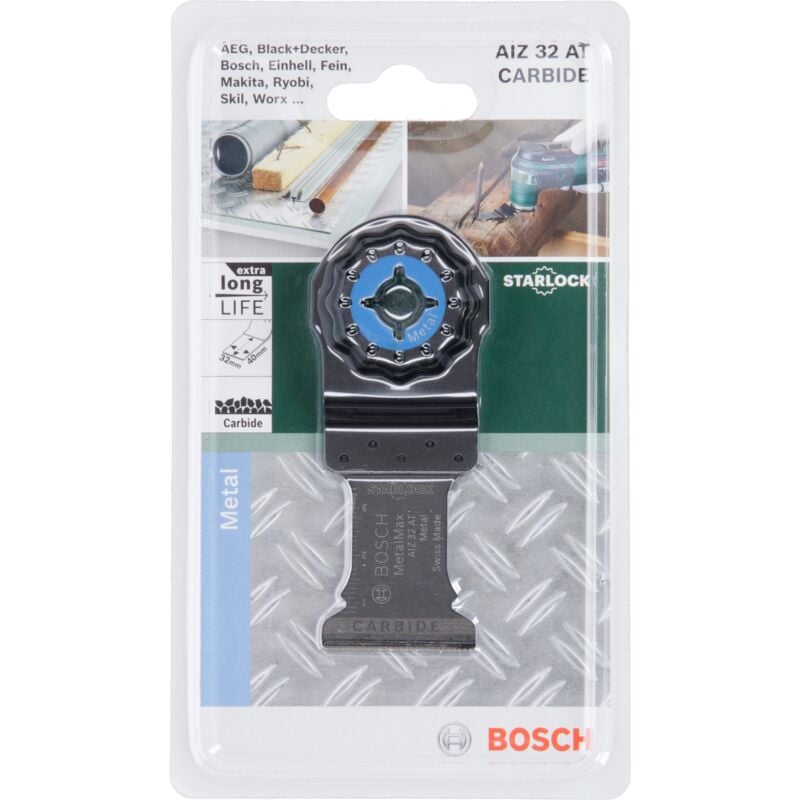 

BOSCH 2609256C65 Sierra inmersión Starlock Carbide AIZ 32 AT Metal 40 x 32mm