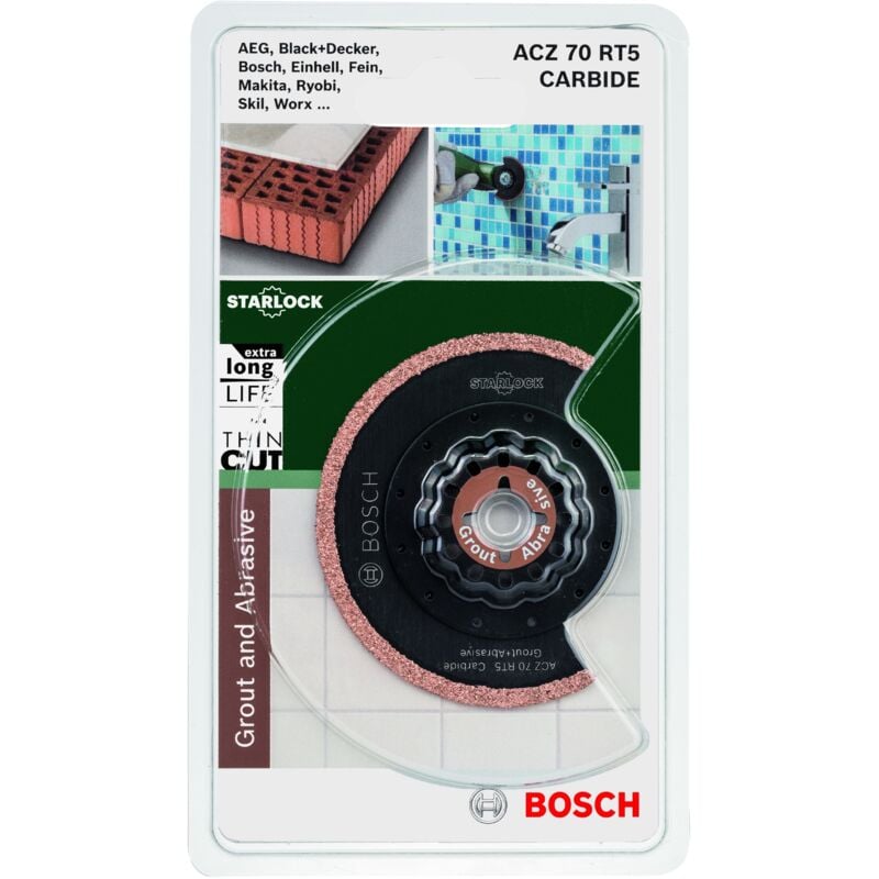 

BOSCH 2609256975 Sierra Starlock corte estrecho Carbide RIFF ACZ70 RT570