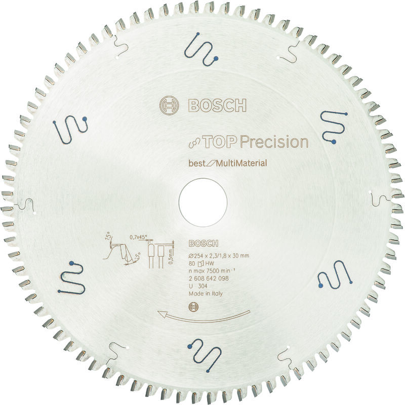 

BOSCH 2608642098 Sierra Top Precision Best Multi Material 254x30x2,3, 80