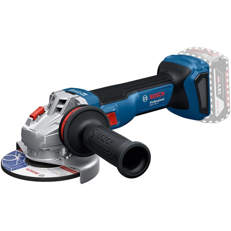 Bosch Professional 18V System Smerigliatrice angolare a batteria GWS 18V-11 diametro disco 115 mm, senza selezione della velocità, Diametro del disco