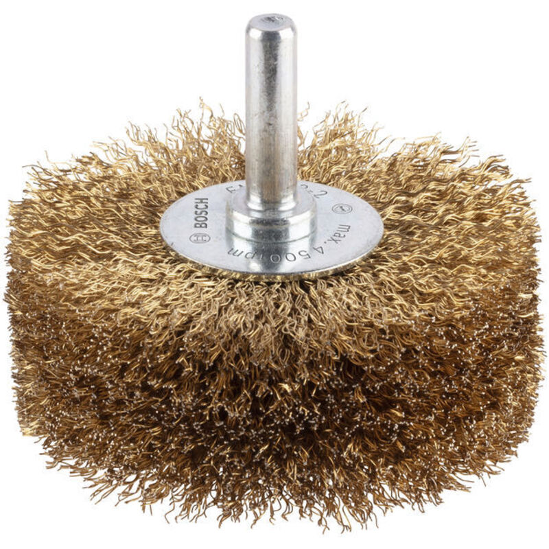 Bosch - Accessories Spazzola a disco, filo di ottone - 80 mm, 0,2 mm, 35 mm ø gambo 6 mm 2608622130 1 pz.