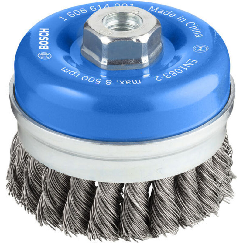1 608 614 001 spazzola e ruota de spazzola metallica spazzola metallica de tazza 9 cm - Bosch