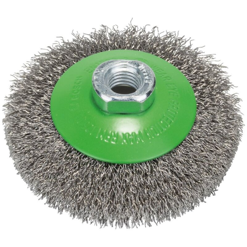 Accessories Spazzola conica, inossidabile - filo ondulato - 100 mm, 0,35 mm, M14 2608622108 1 pz. - Bosch
