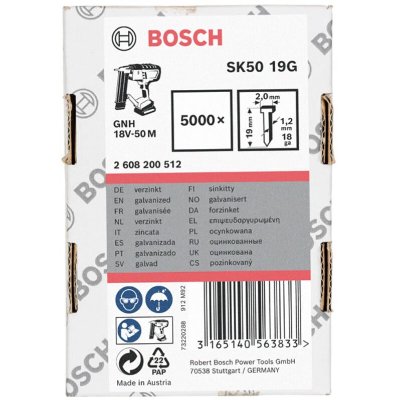 Testa svasata sk50 19g 1,2 mm, 19 mm, 19 mm, zincato